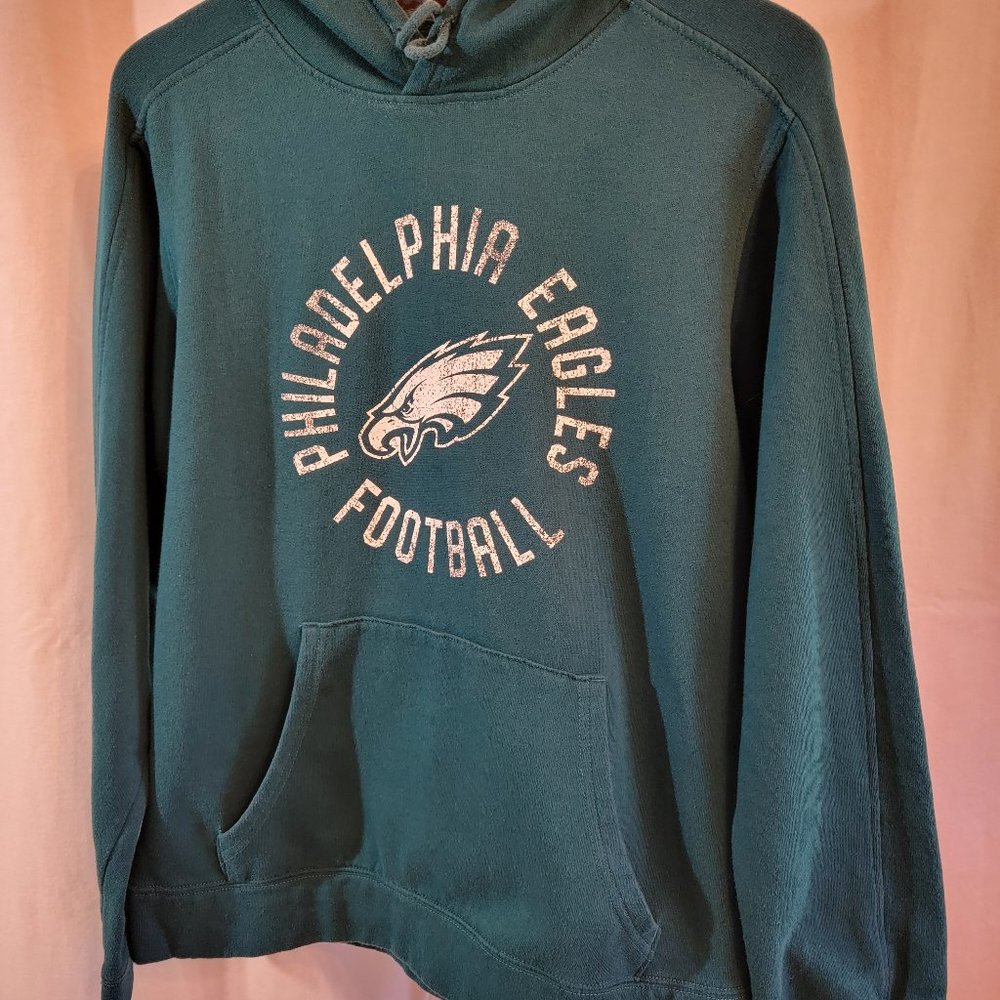 NFL Philadelphia Eagles, Pull over Hoodie, Green, Men's Size Medium